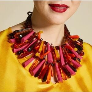 Marina Rinaldi Pink and Orange Necklace